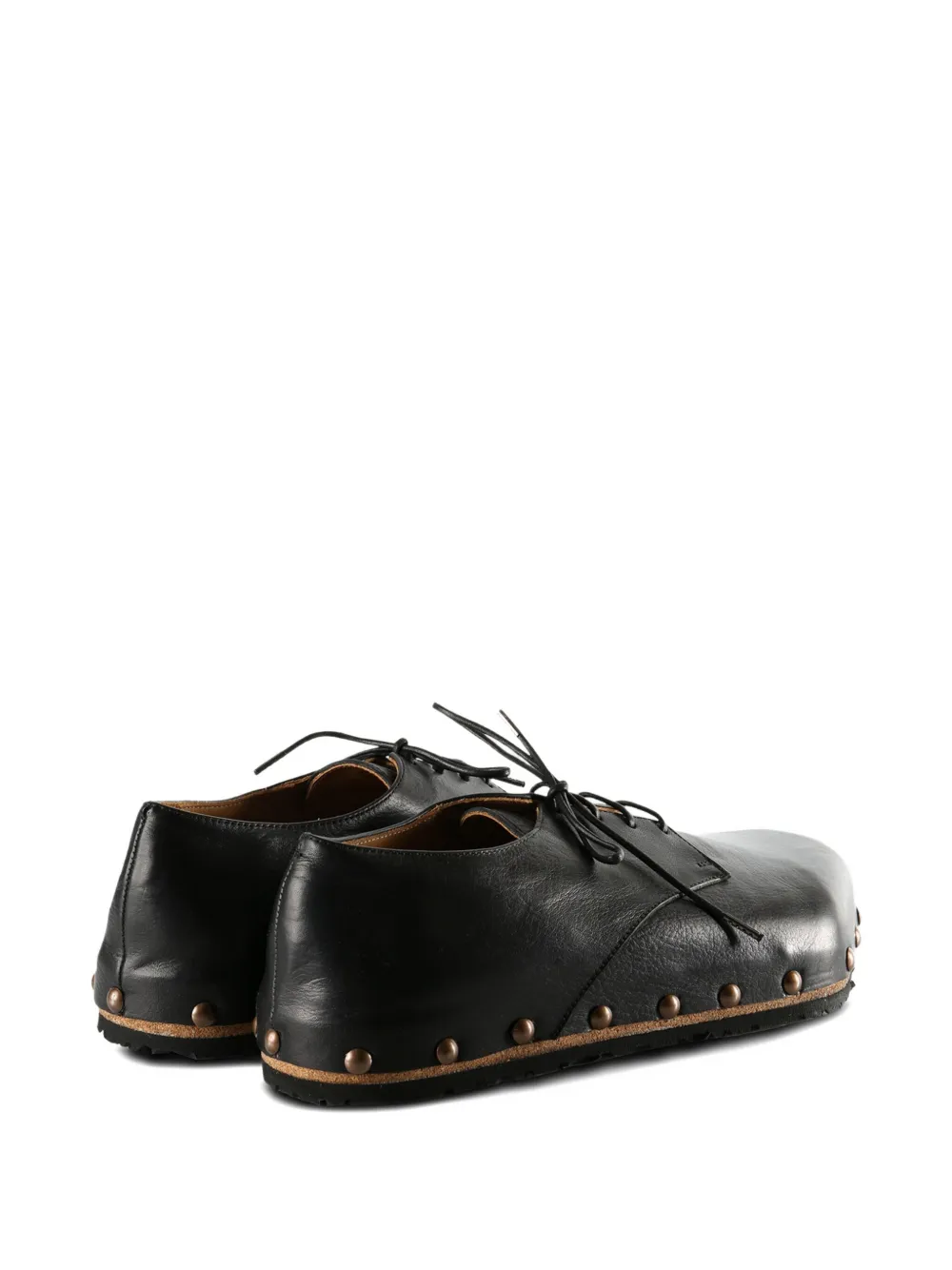 Magliano Studded Leather Derby Shoes In Black