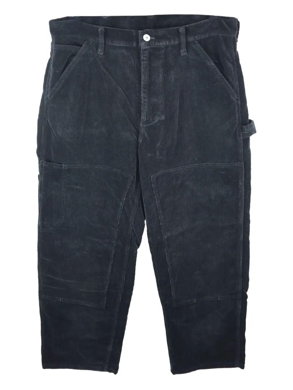 Emotionally Unavailable Heart corduroy trousers | Black | Image 1