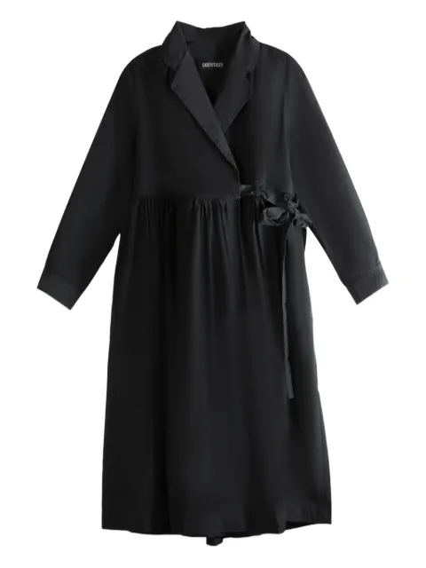 Casey Casey Taffeta Colette wrap-effect gathered midi dress