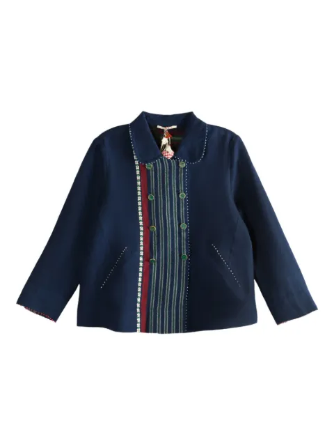 Pero embroidered striped wool jacket