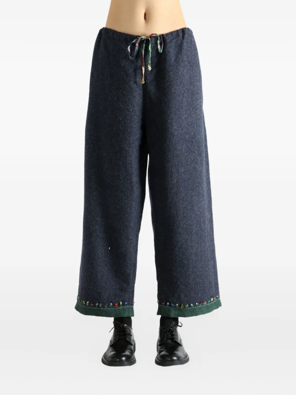 Péro Drawstring Cropped Trousers In Multi