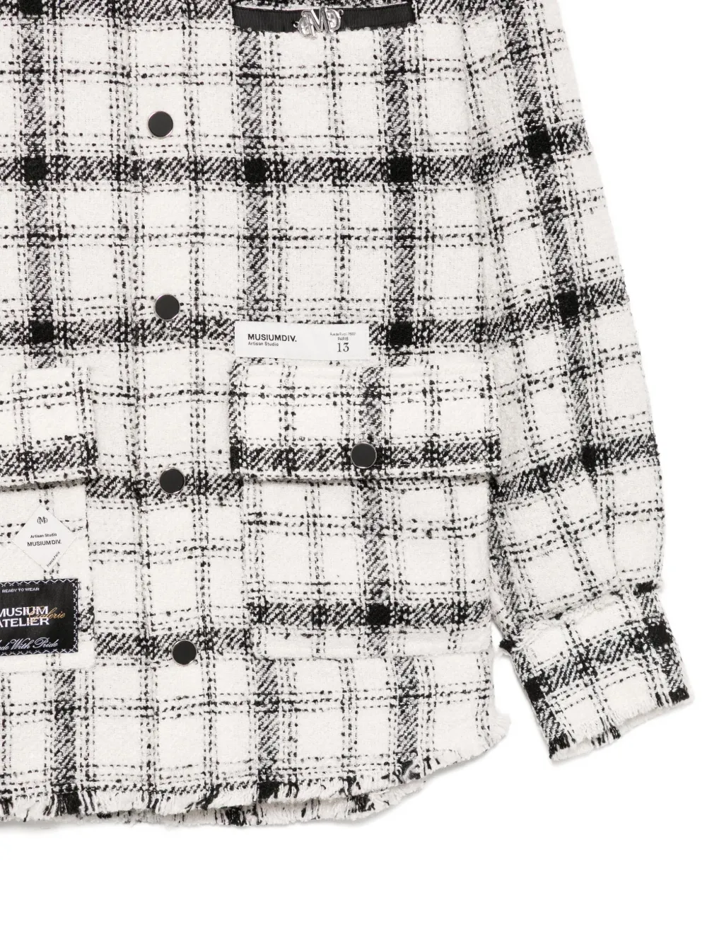 Musium Div. Shirtjack met logopatch Wit