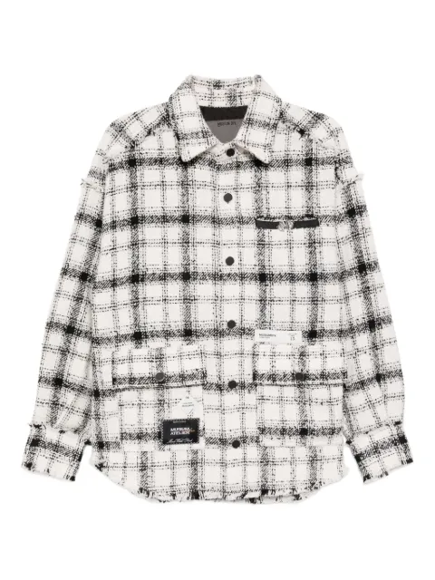 Musium Div. logo-patch shirt jacket