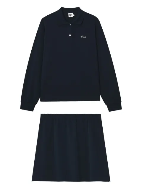 b+ab embroidered-logo cotton ensemble (set of two) 