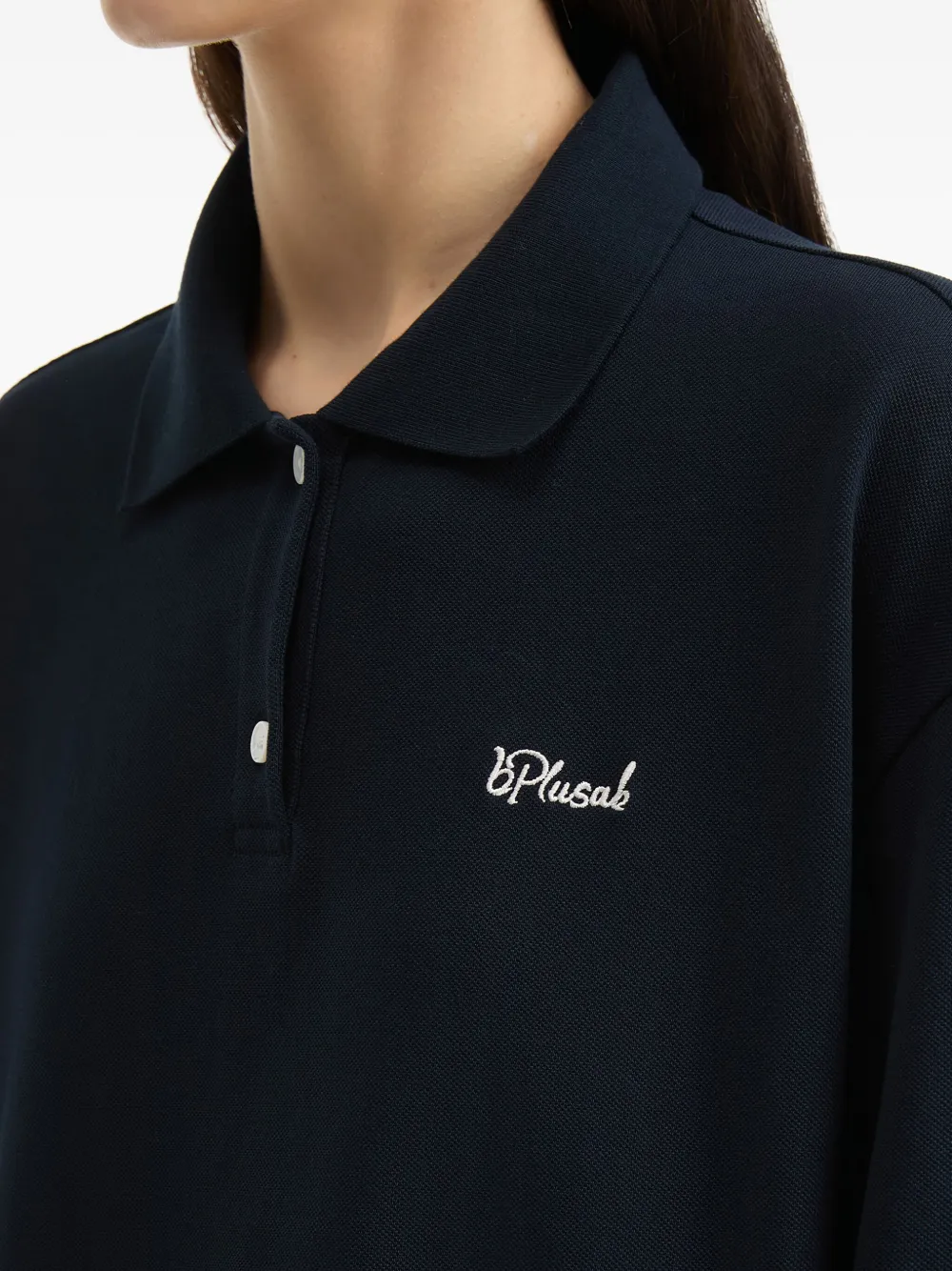B+ab Embroidered-logo Cotton Ensemble (set Of Two) In Blue