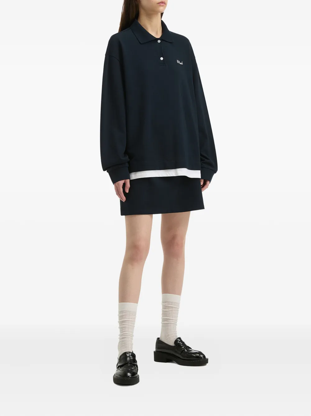 B+ab Katoenen set met geborduurd logo - Blauw