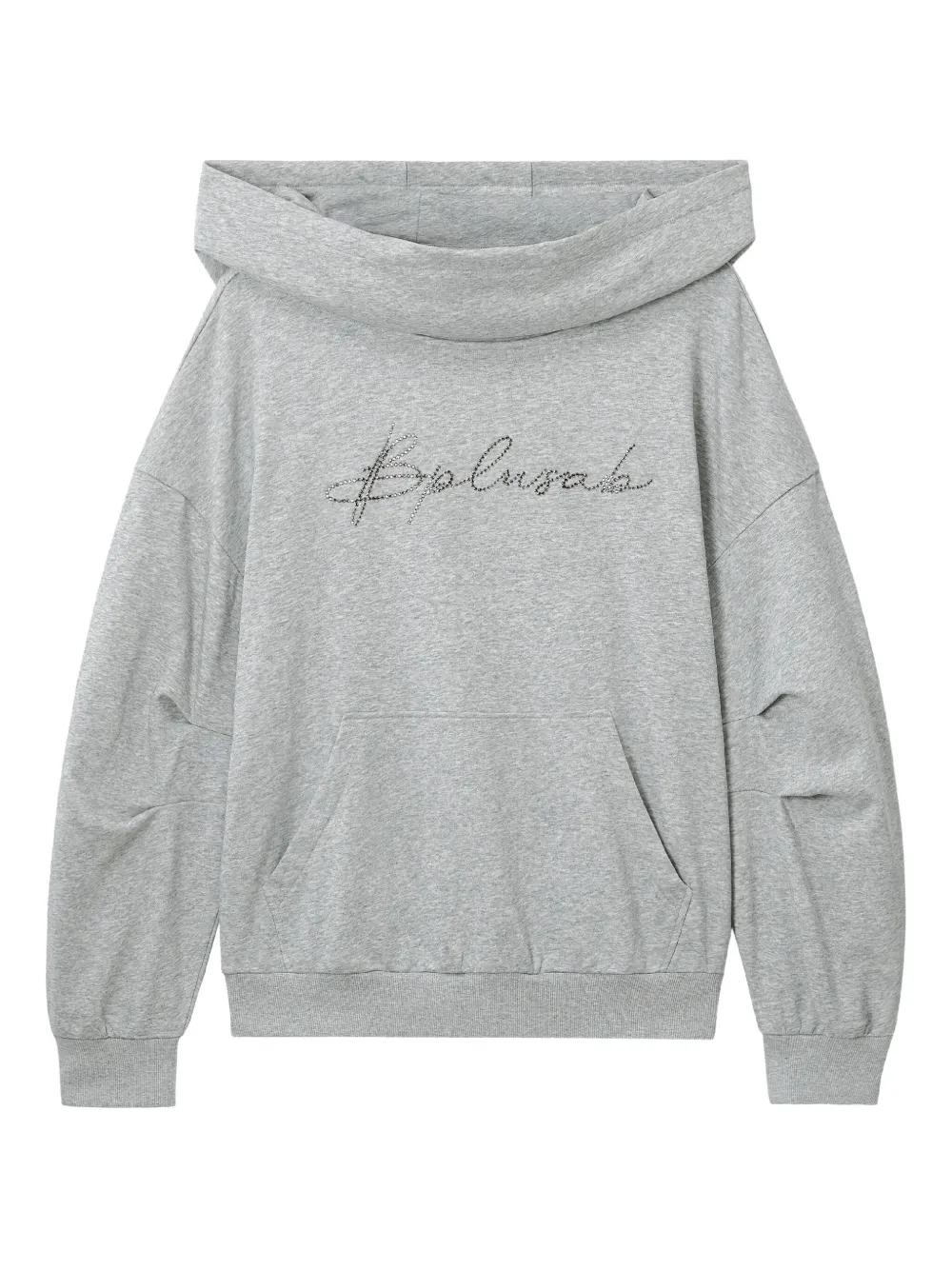 b+ab embellished cowl-neck hoodie | Grey | Image 1