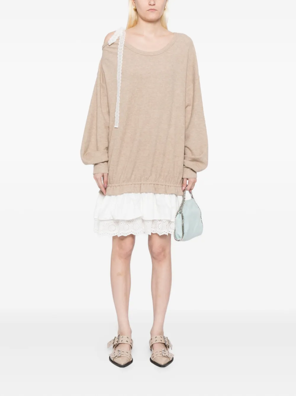 B+ab Gebreide jurk - Beige