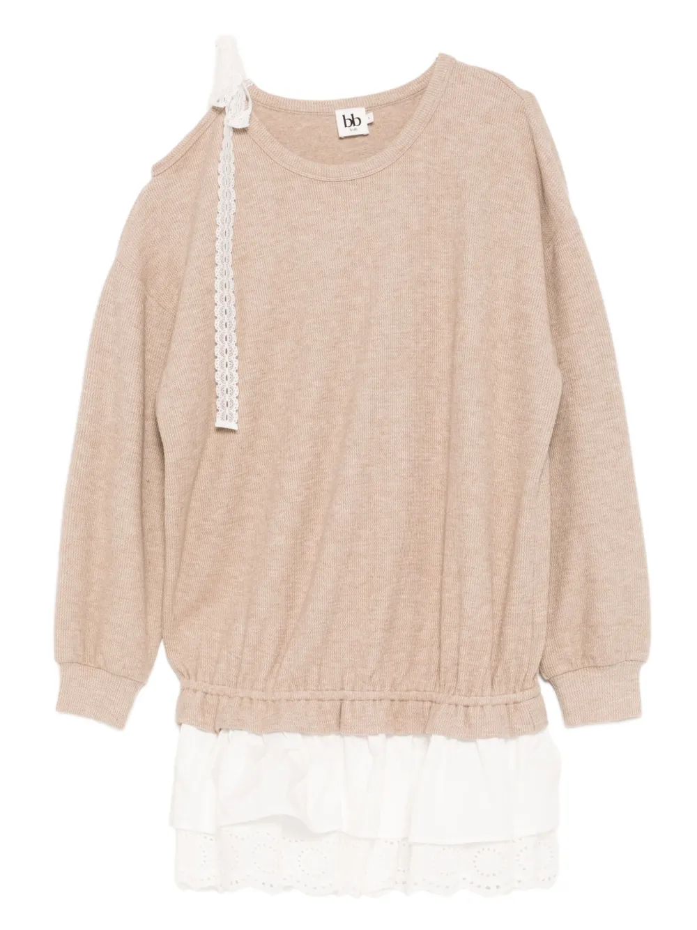 b+ab long-sleeved knitted dress | Neutrals | Image 1