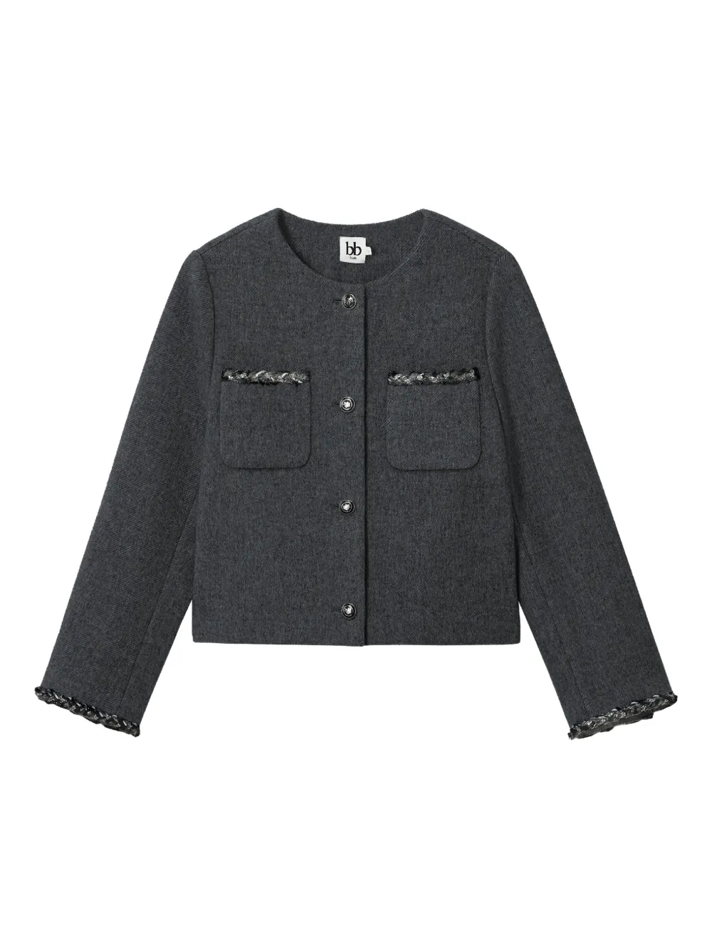 b+ab braided-trimmed pocket jacket | Grey | Image 1