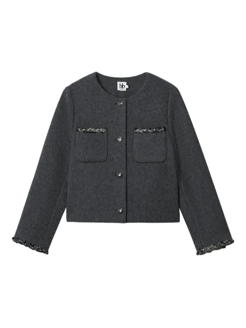 b+ab braided-trimmed pocket jacket