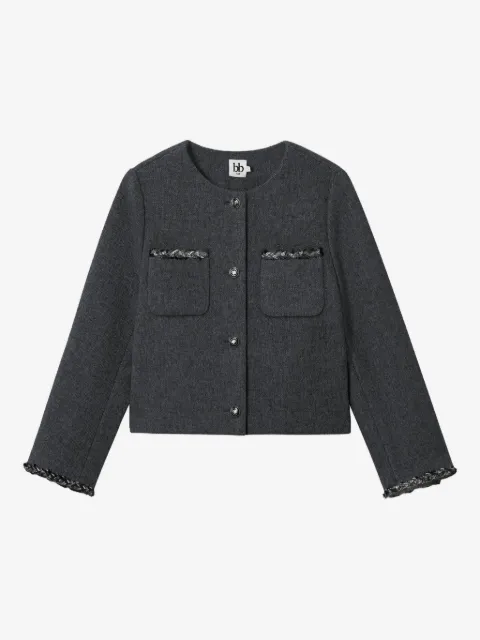 b+ab Jacke mit geflochtenen Taschen
