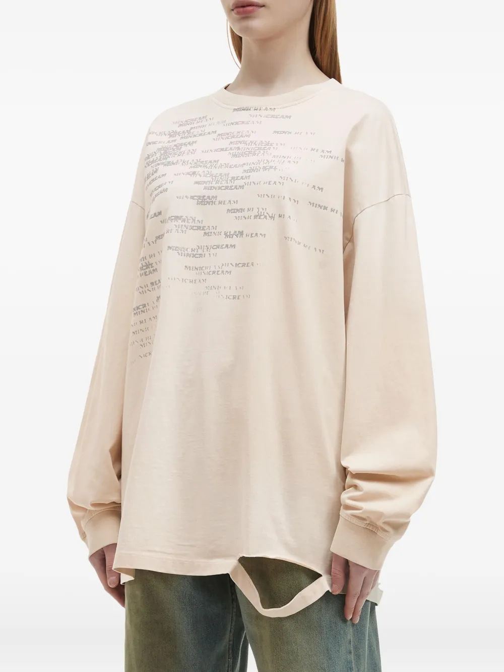  Mini Cream Logo Long-sleeve Top - Neutrals 