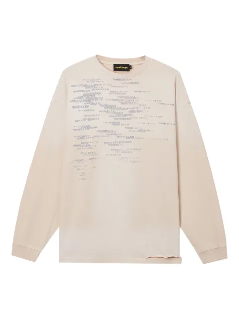 Mini Cream logo long-sleeve top