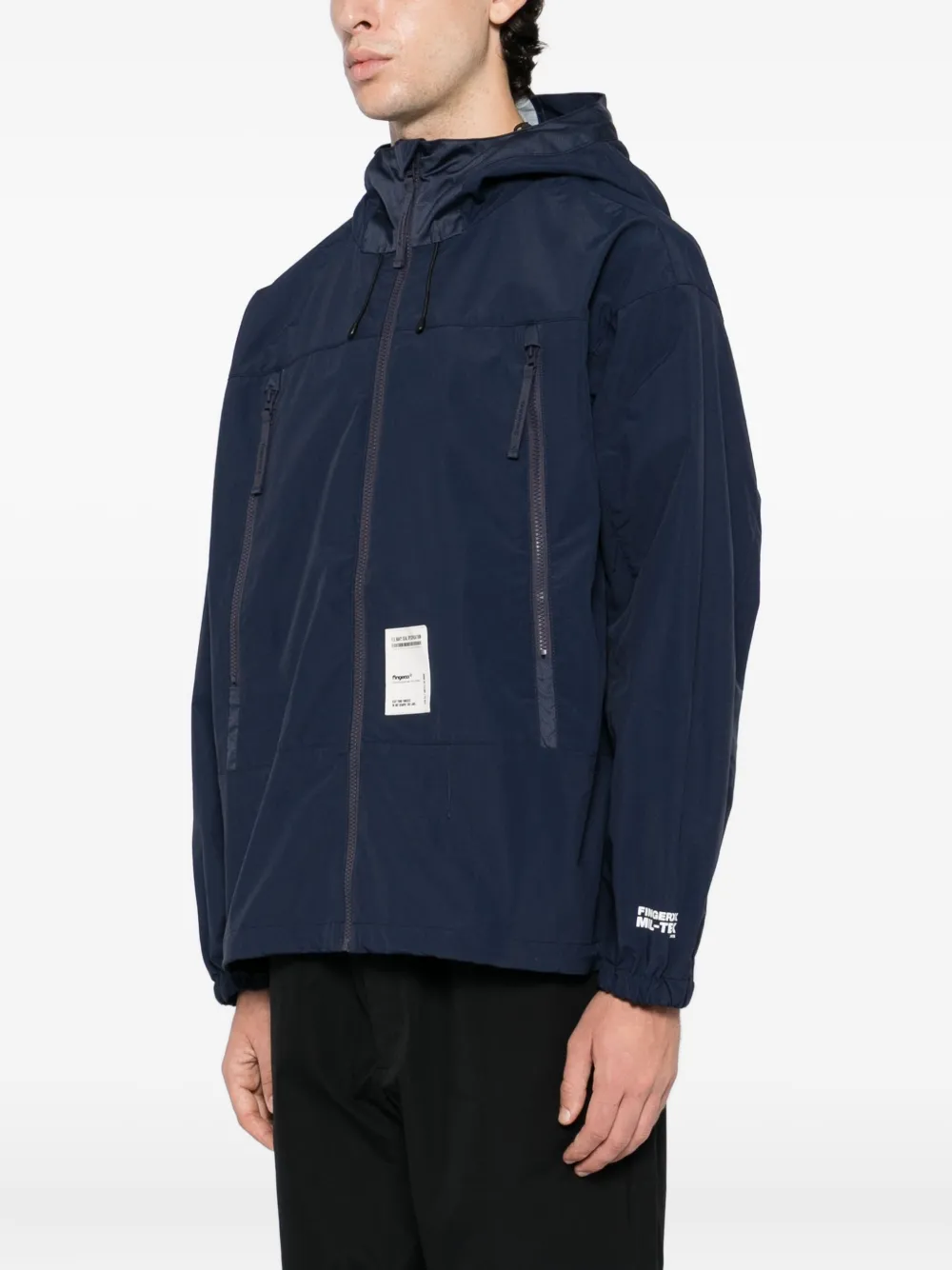 Fingercroxx Logo-patch Jacket In Blue