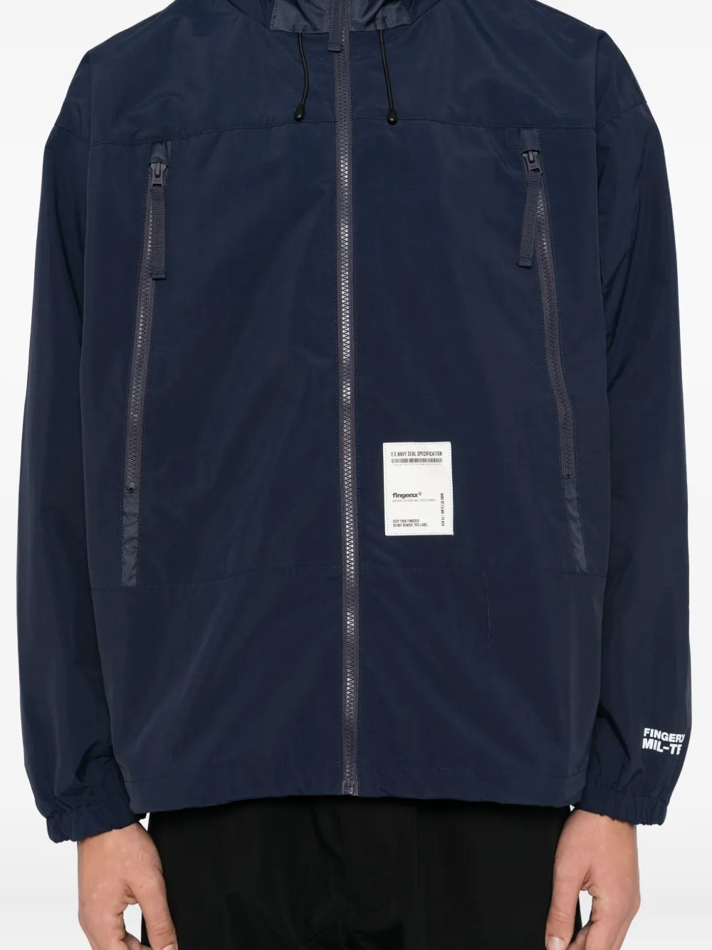 Fingercroxx Logo-patch Jacket In Blue