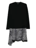 tout a coup patchwork dress - Black