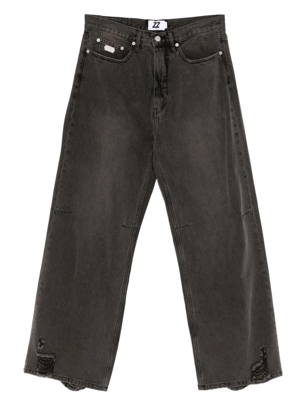 izzue logo-patched jeans | Black | Image 1