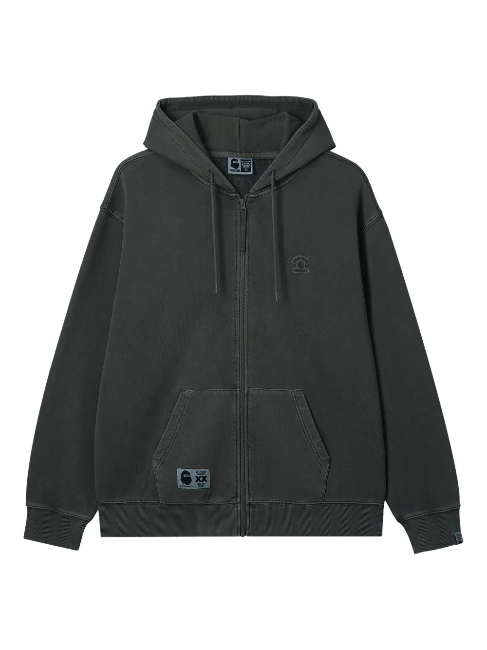 FINGERCROXX zip-up hoodie | Grey | Image 1