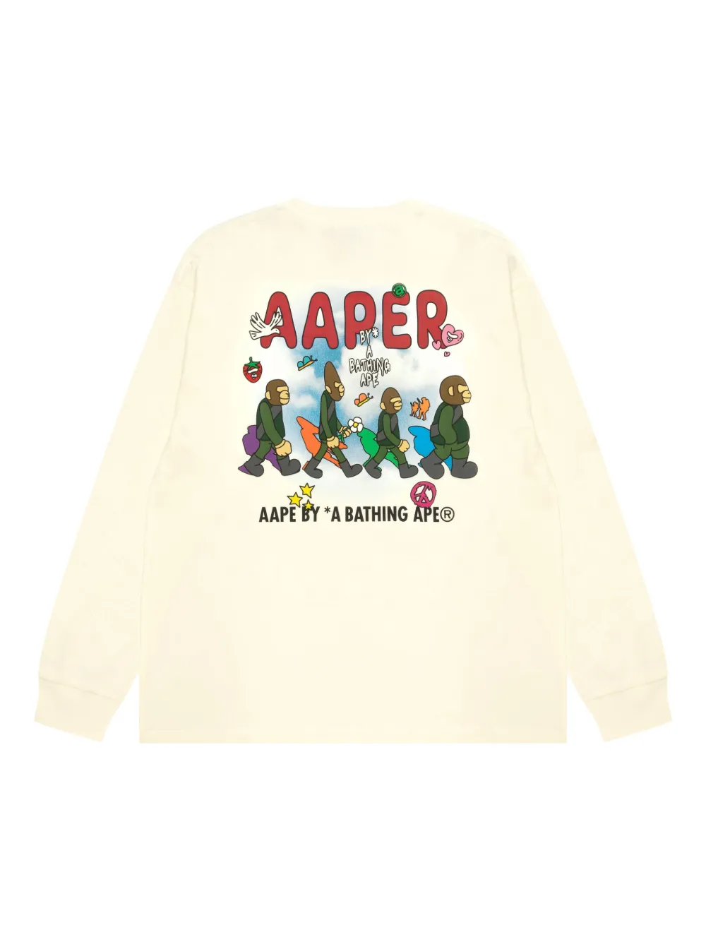 AAPE BY *A BATHING APE T-shirt met print - Wit