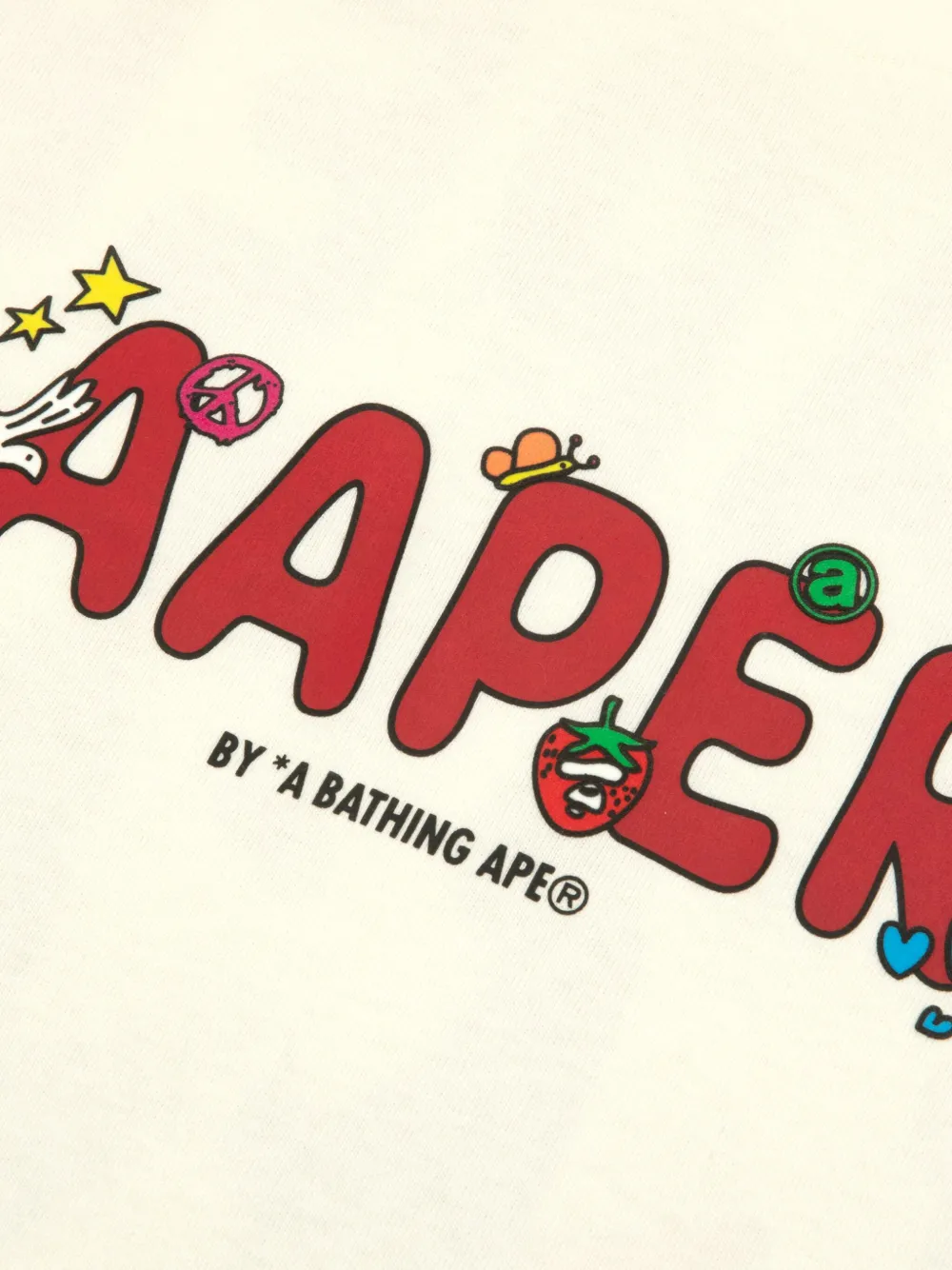 Aape By A Bathing Ape Graphic-print Long-sleeve T-shirt In White
