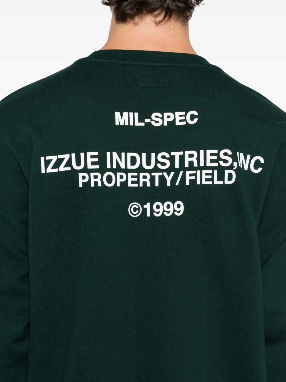 izzue Hoodie met geborduurd logo Blauw