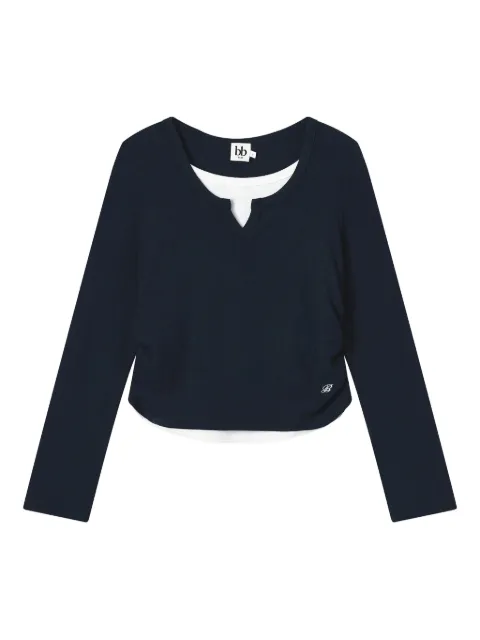 b+ab playera fruncida con detalle a capas