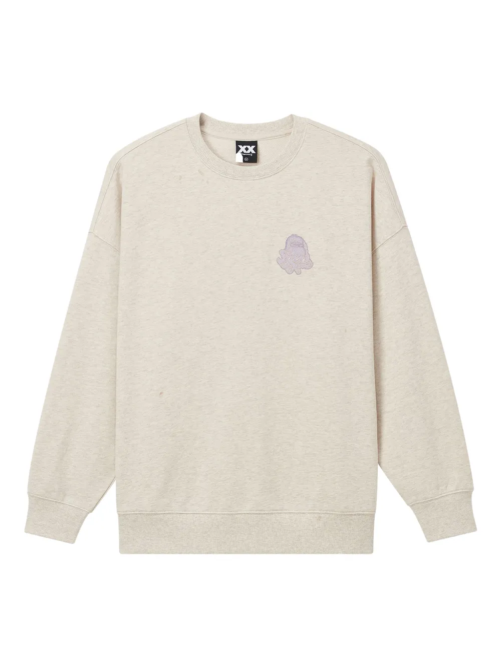 Fingercroxx Embroidered Crew-neck Sweatshirt In Neutral
