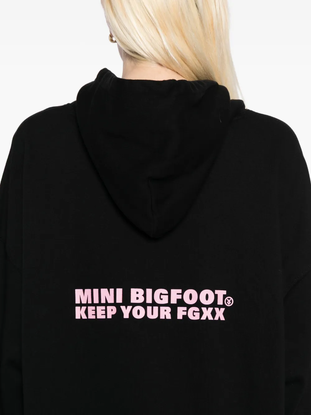 Fingercroxx Logo-printed Hoodie In Black