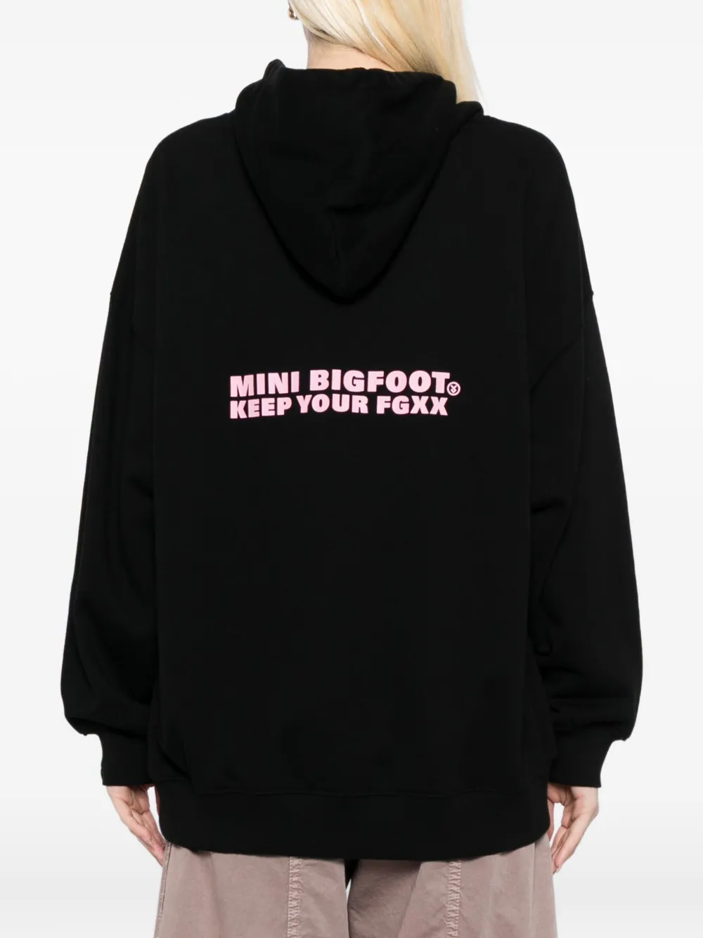 Fingercroxx Logo-printed Hoodie In Black