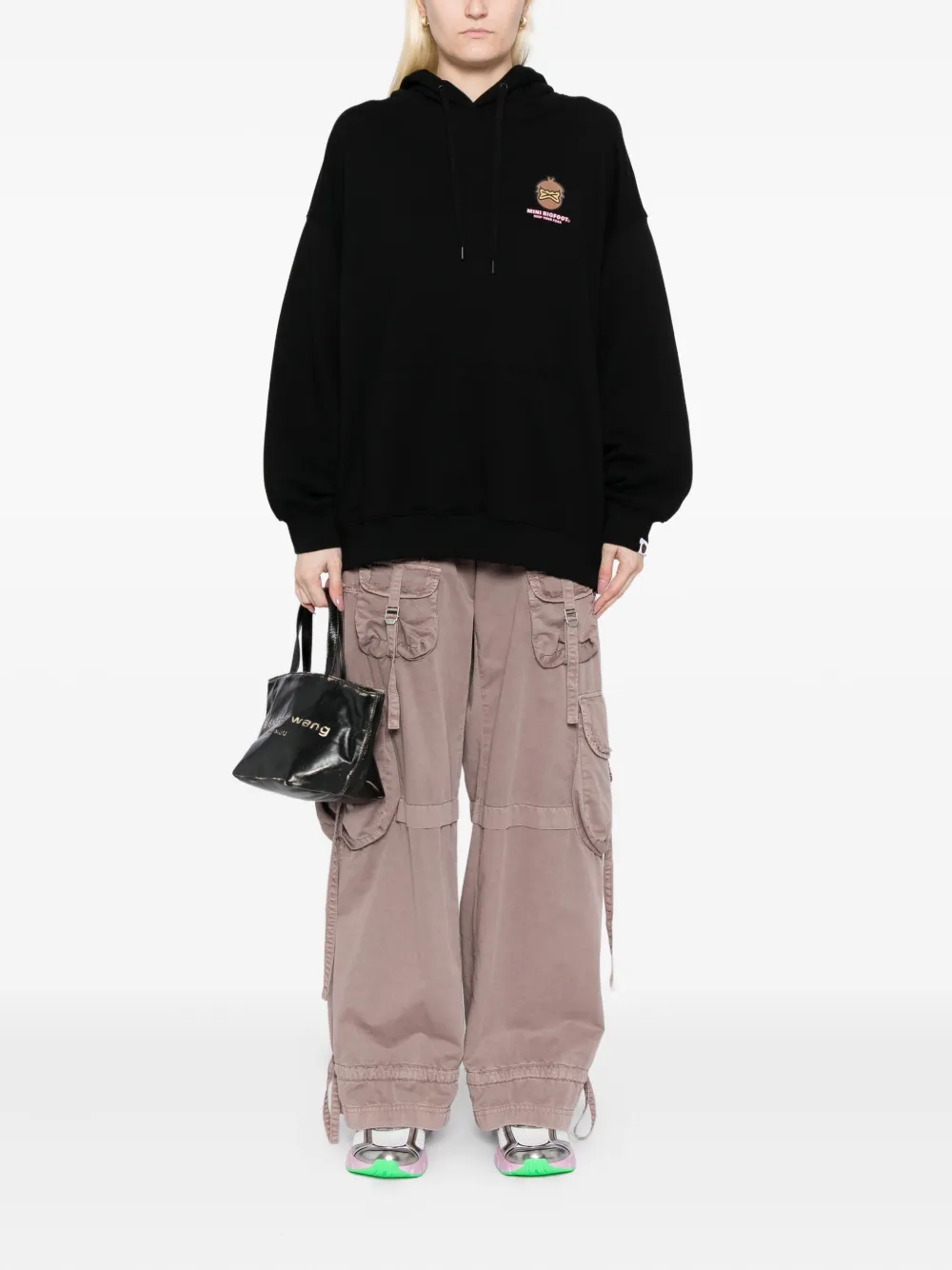 FINGERCROXX Hoodie met logoprint - Zwart