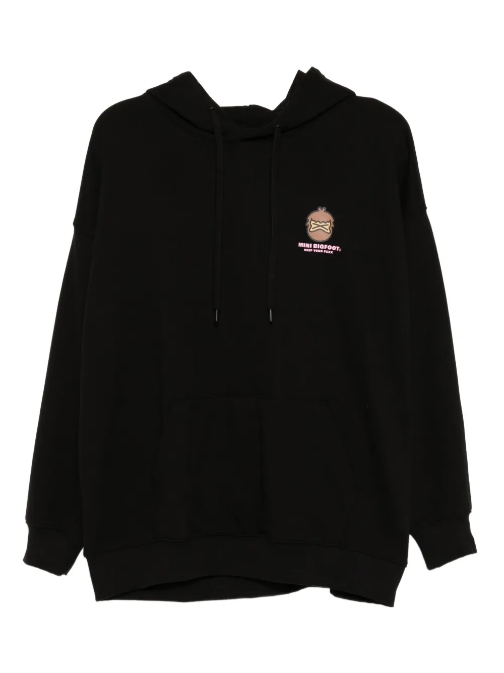 Fingercroxx Logo-printed Hoodie In Black
