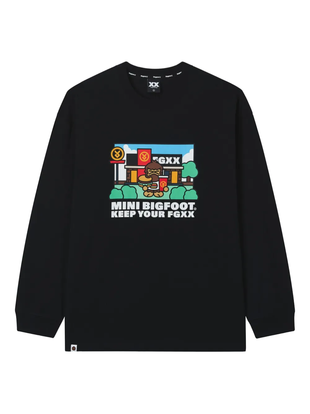 FINGERCROXX graphic long-sleeve top | Black | Image 1
