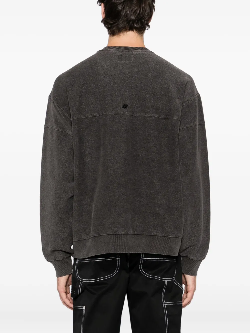 izzue Sweater met geborduurd logo Grijs