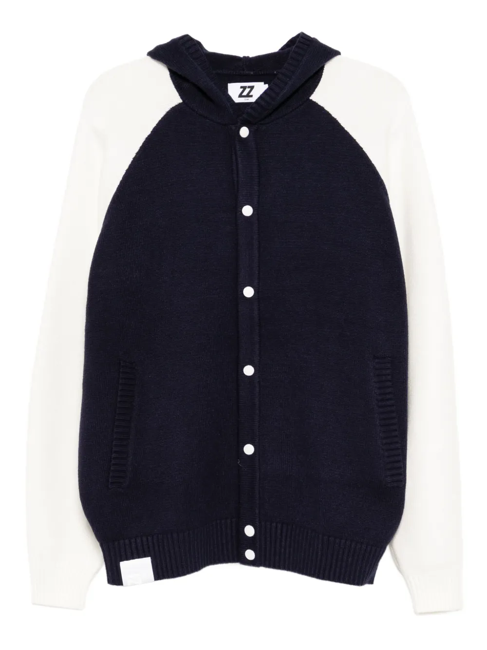 izzue slogan-embroidered cardigan | Blue | Image 1