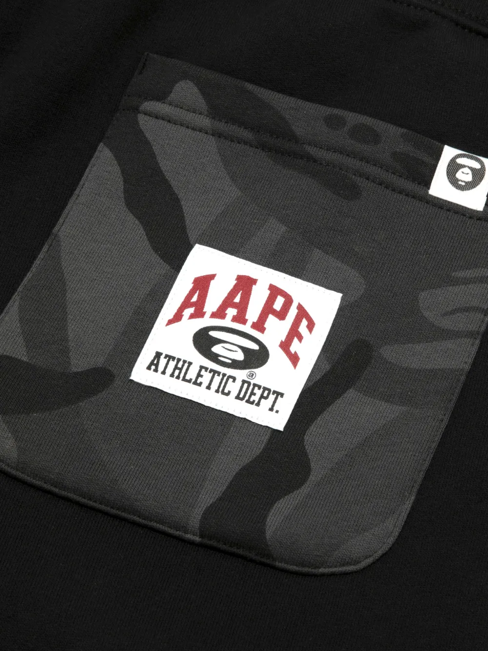 AAPE BY *A BATHING APE Trainingsbroek met geborduurd logo en cuffs Zwart