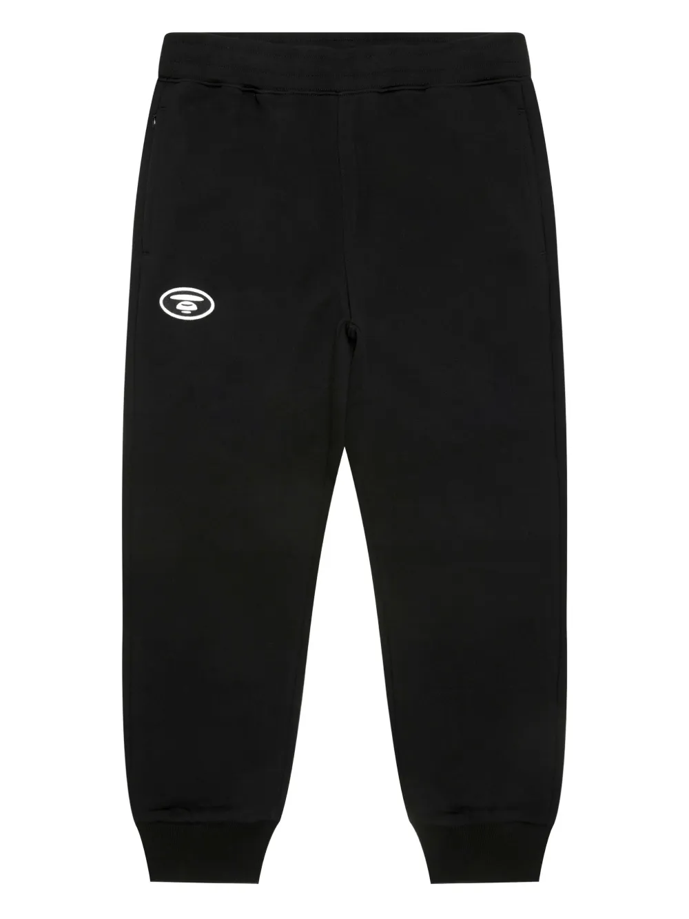 AAPE BY *A BATHING APE® embroidered-logo cuffed track pants | Black | Image 1