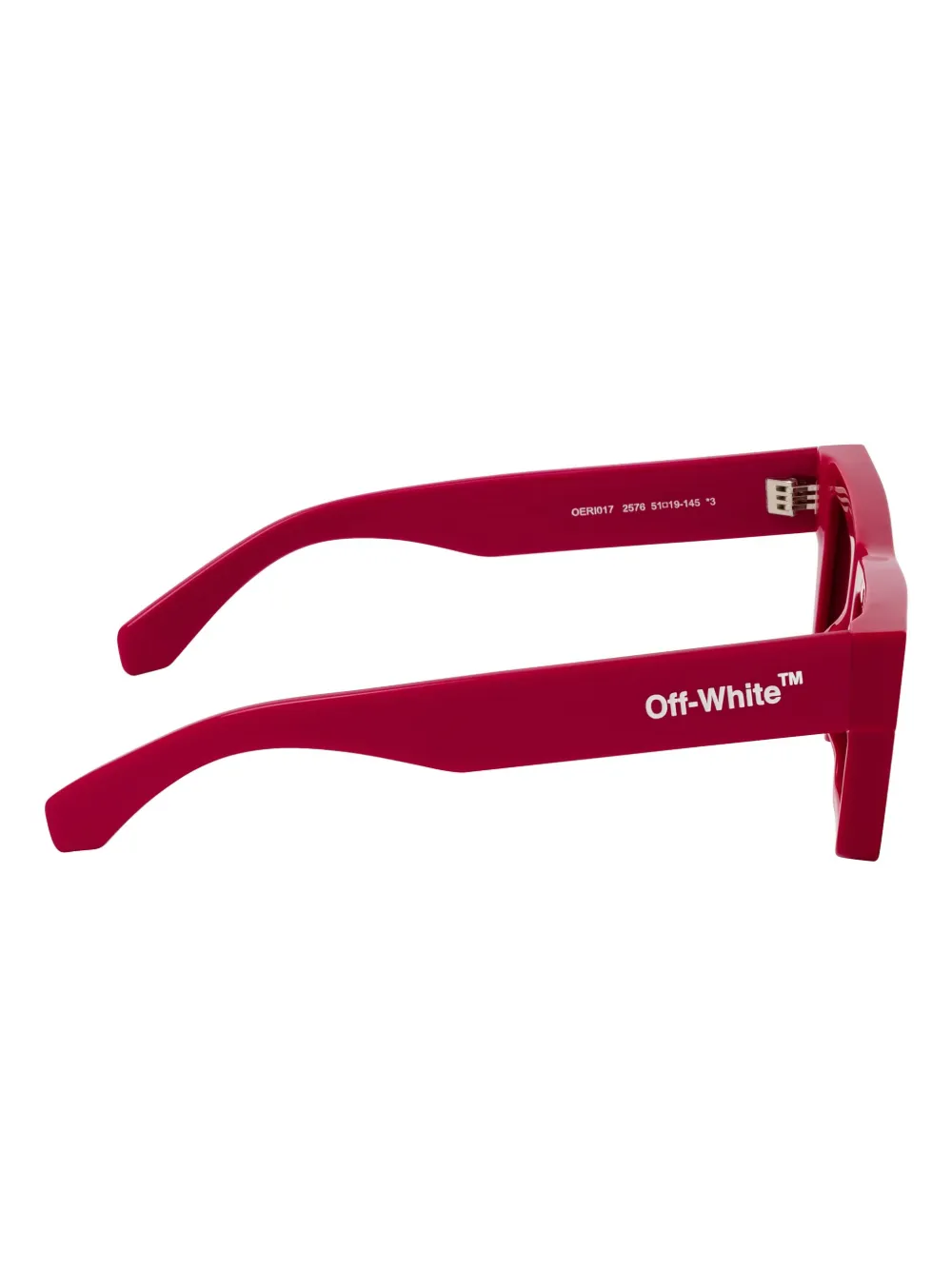 Off-White Nassau zonnebril met vierkant montuur Rood