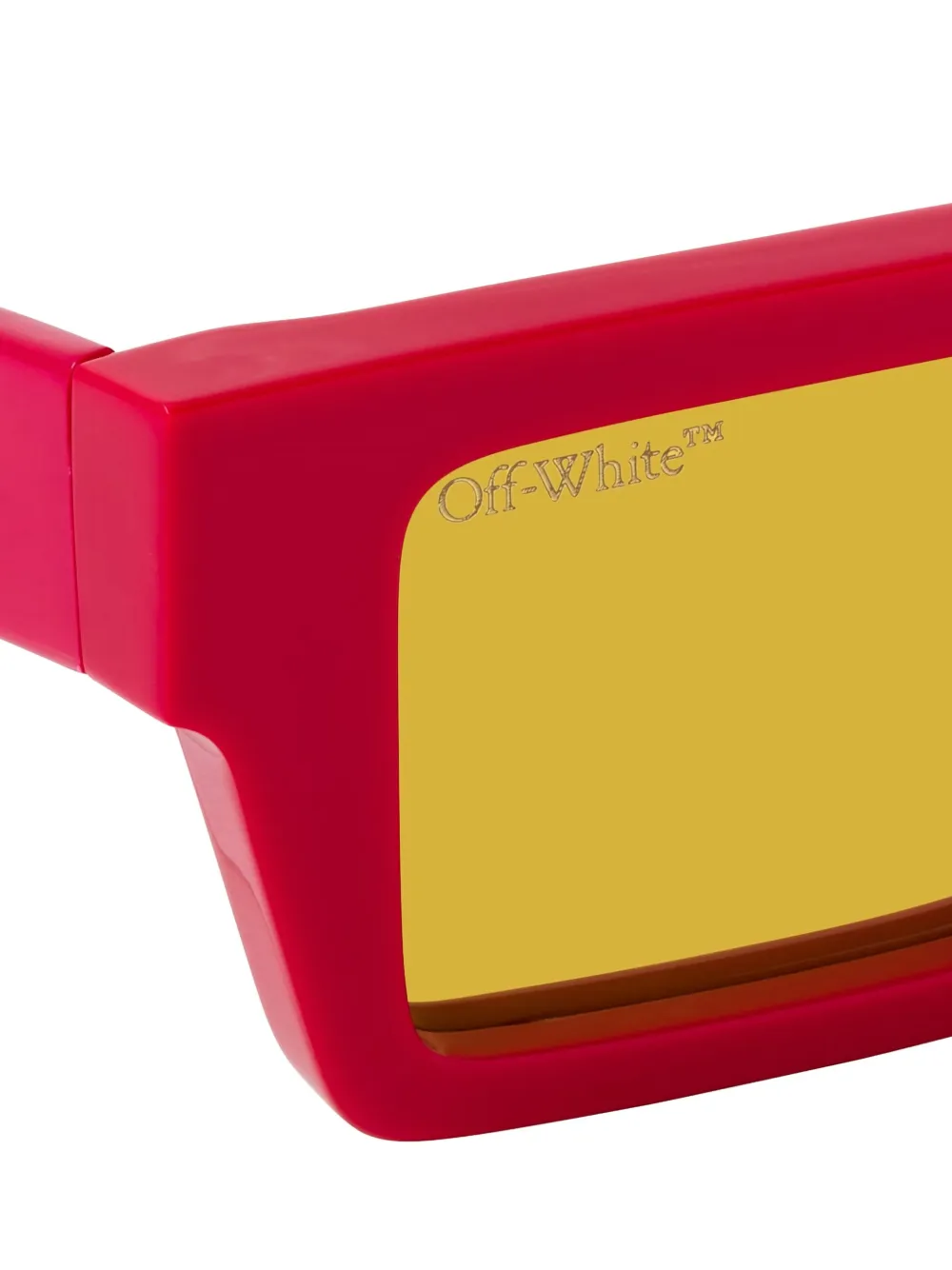 Off-White Nassau zonnebril met vierkant montuur Rood