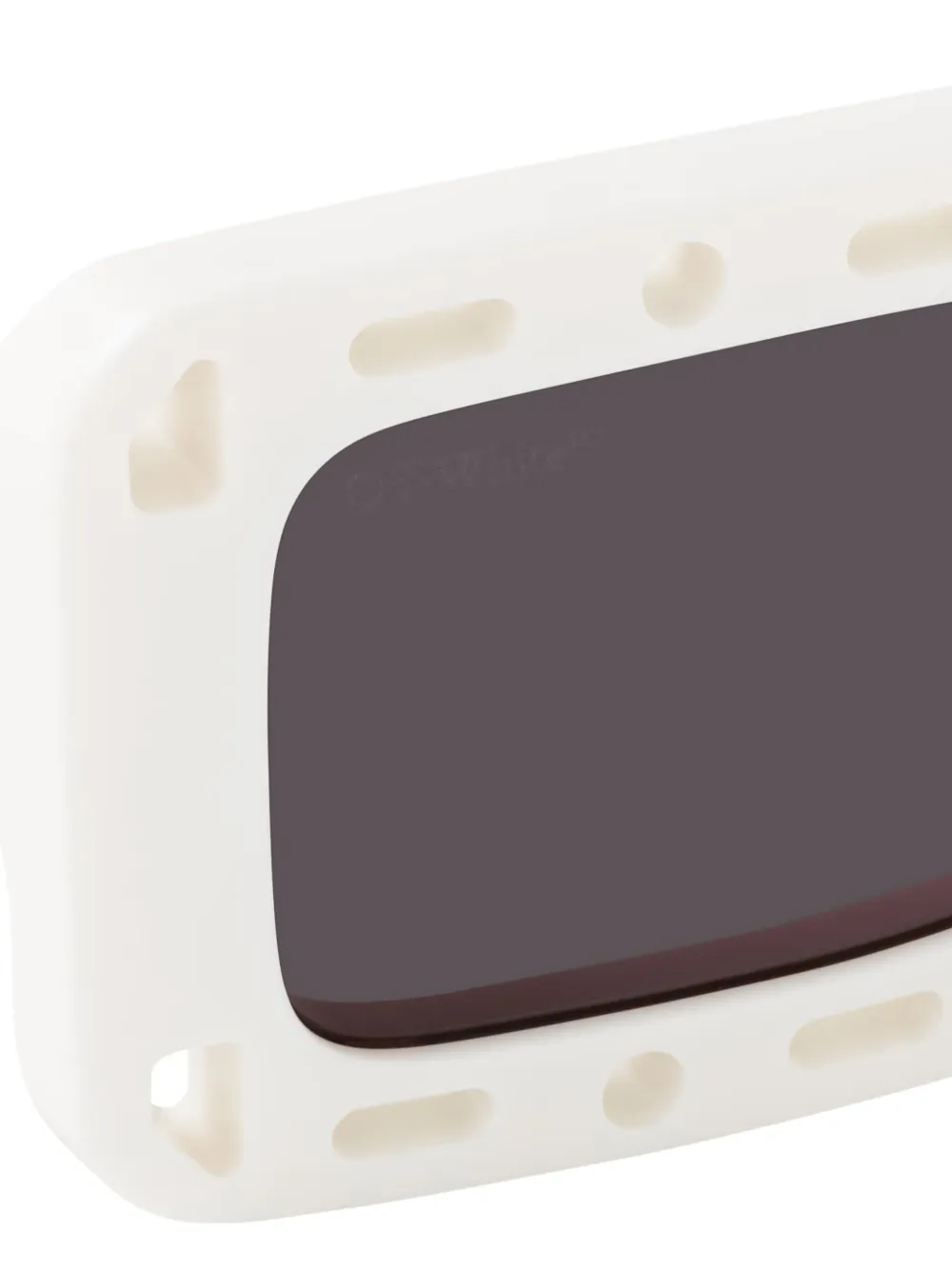 Off-white Atlantic Grey Rectangular Unisex Sunglasses Oeri025 0107 52 In White