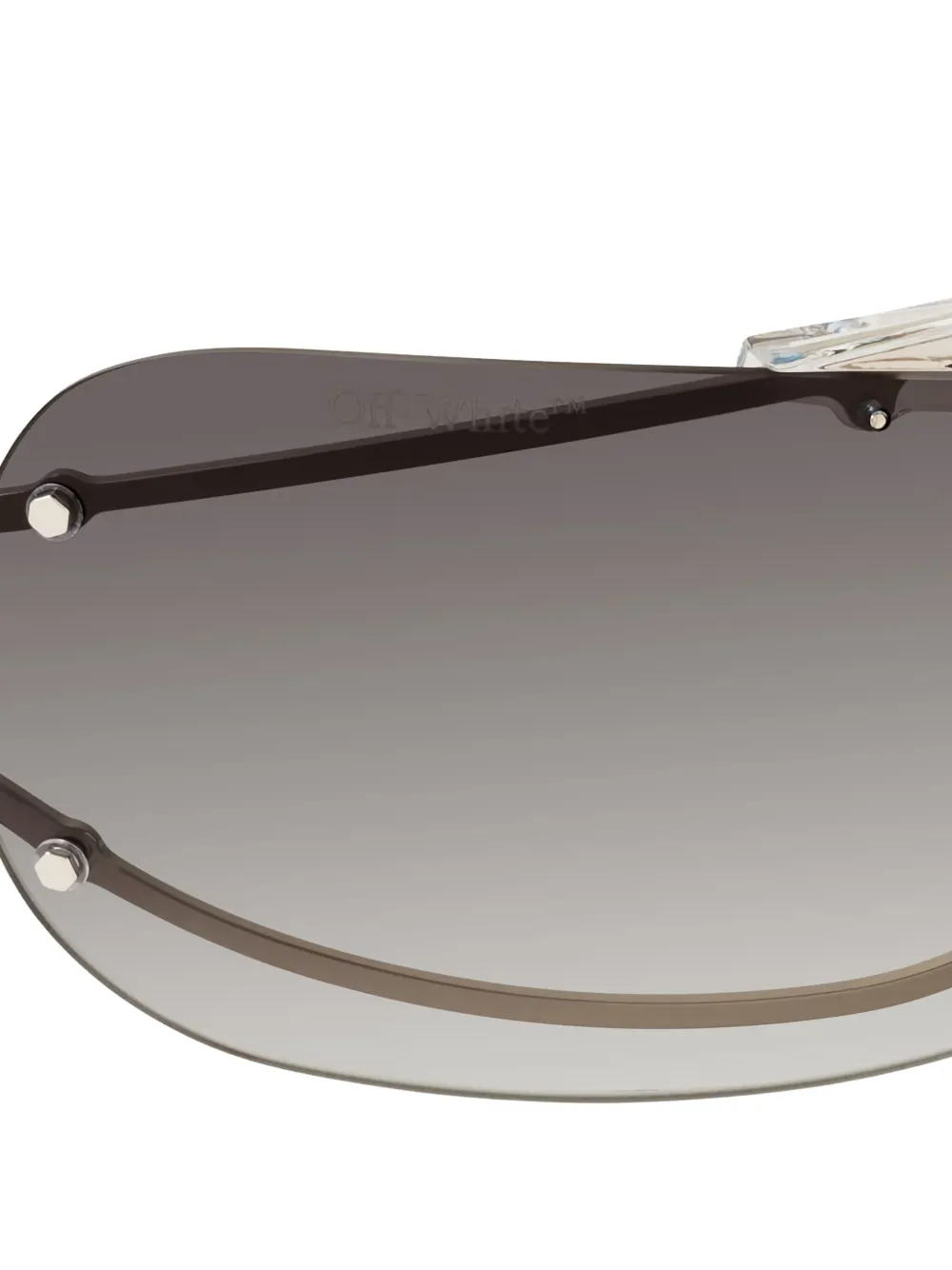 Off-white Shield-frame Sunglasses In Silver