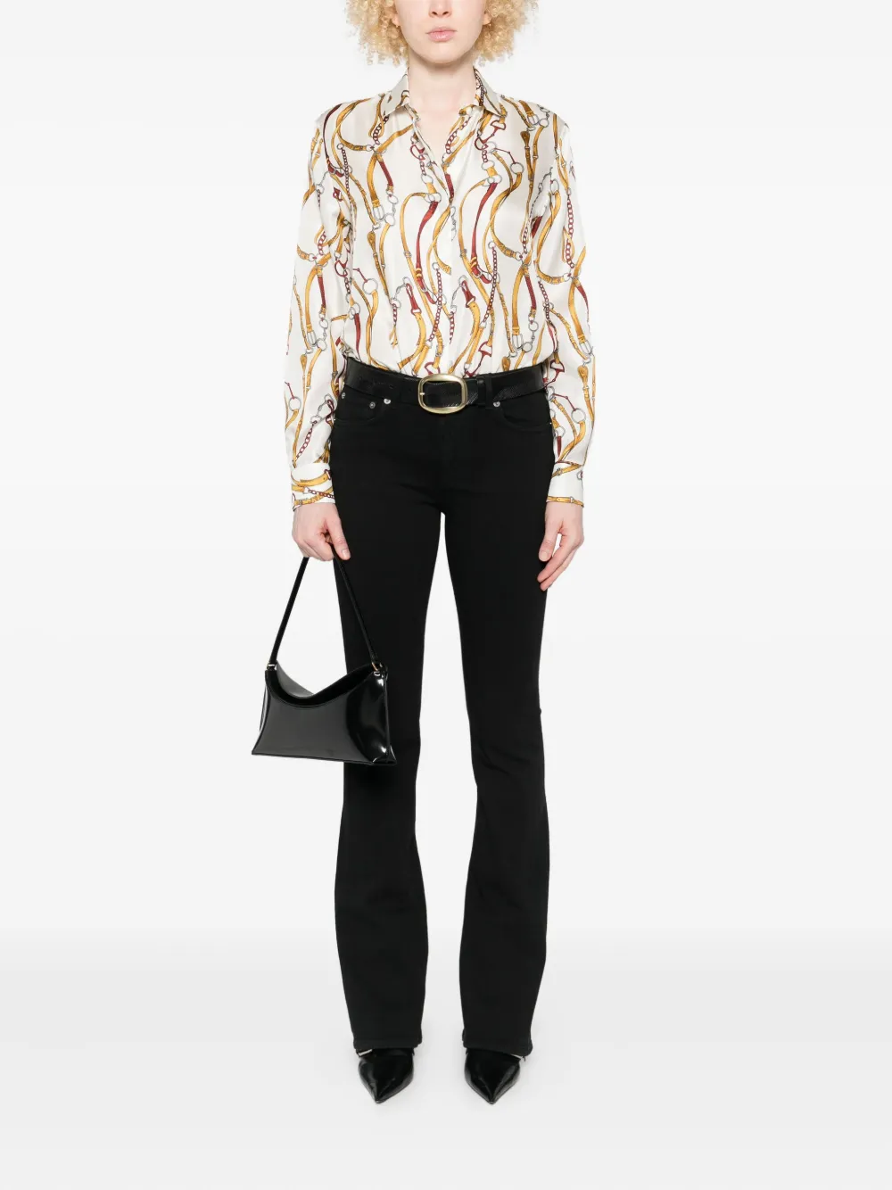 ARCHIVIO 67 Blouse met kettingprint - Wit