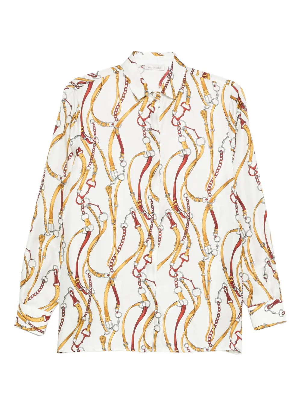 ARCHIVIO 67 chain-print shirt - Bianco