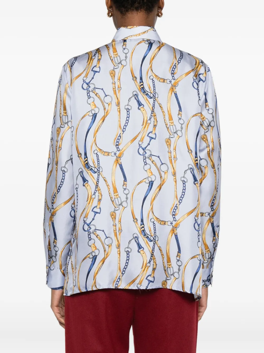 Archivio '67 Chain-print Silk Shirt In Multi