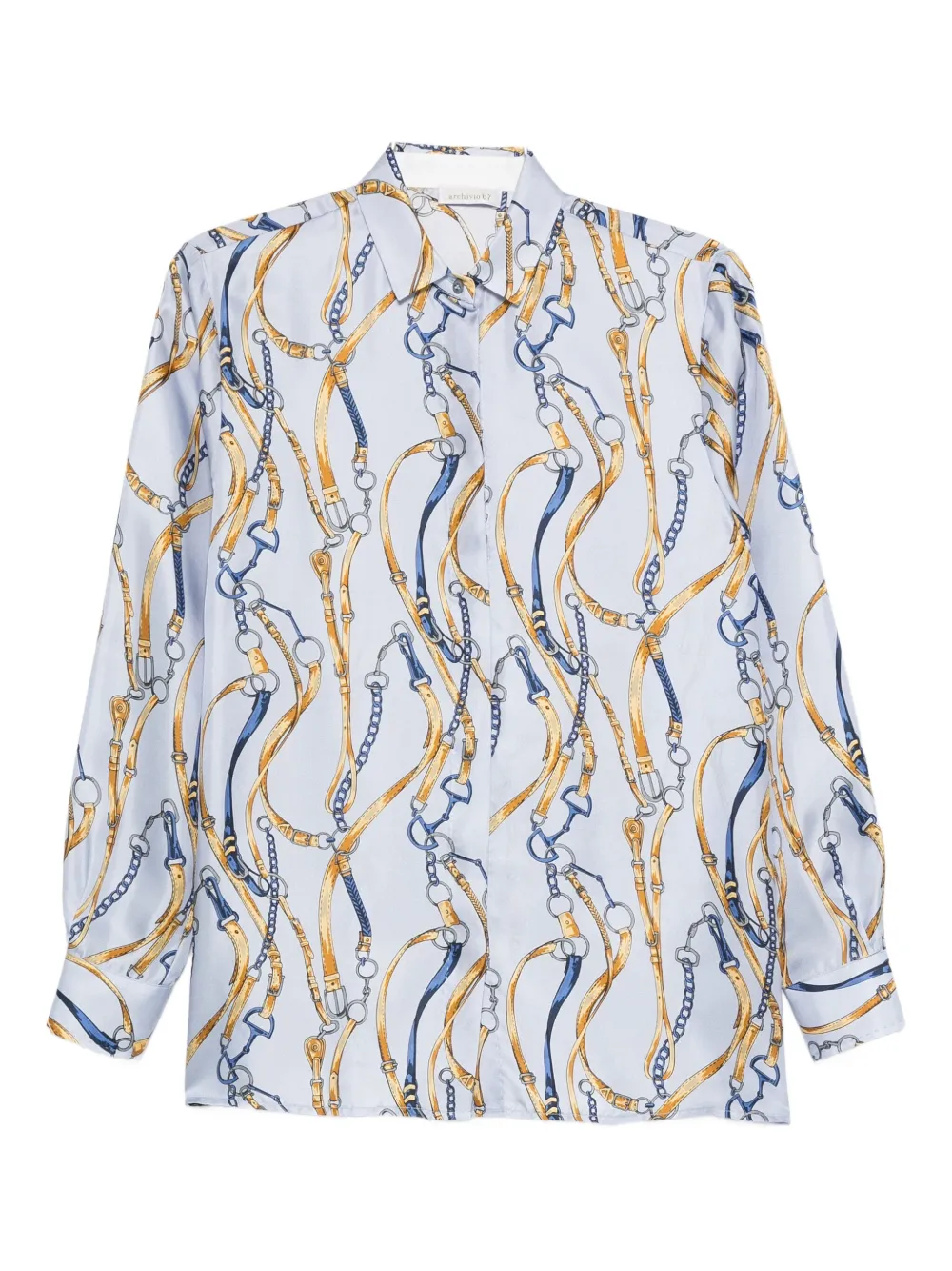 Archivio '67 Chain-print Silk Shirt In Multi
