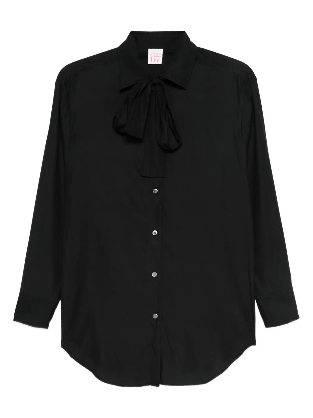 ARCHIVIO 67 bow-detail silk shirt - Blu