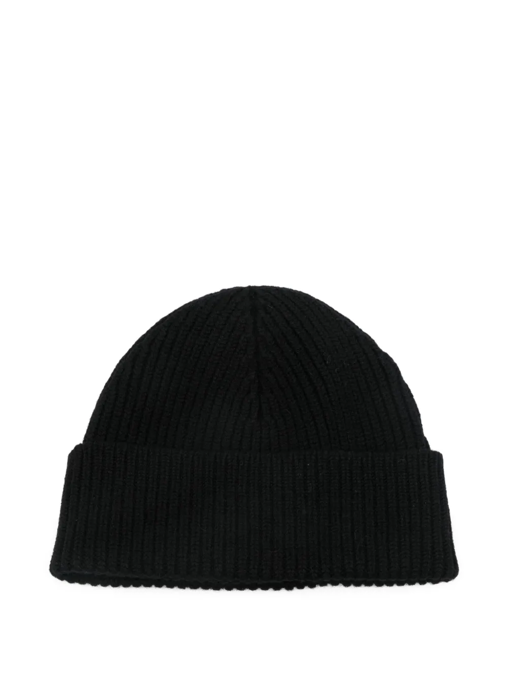 Ami Alexandre Mattiussi Ribbed Heart-logo Beanie In Black