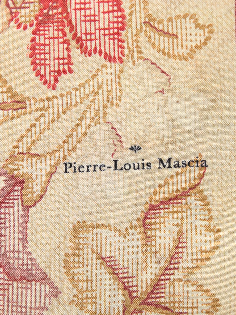 Pierre-Louis Mascia floral fringed scarf - Beige