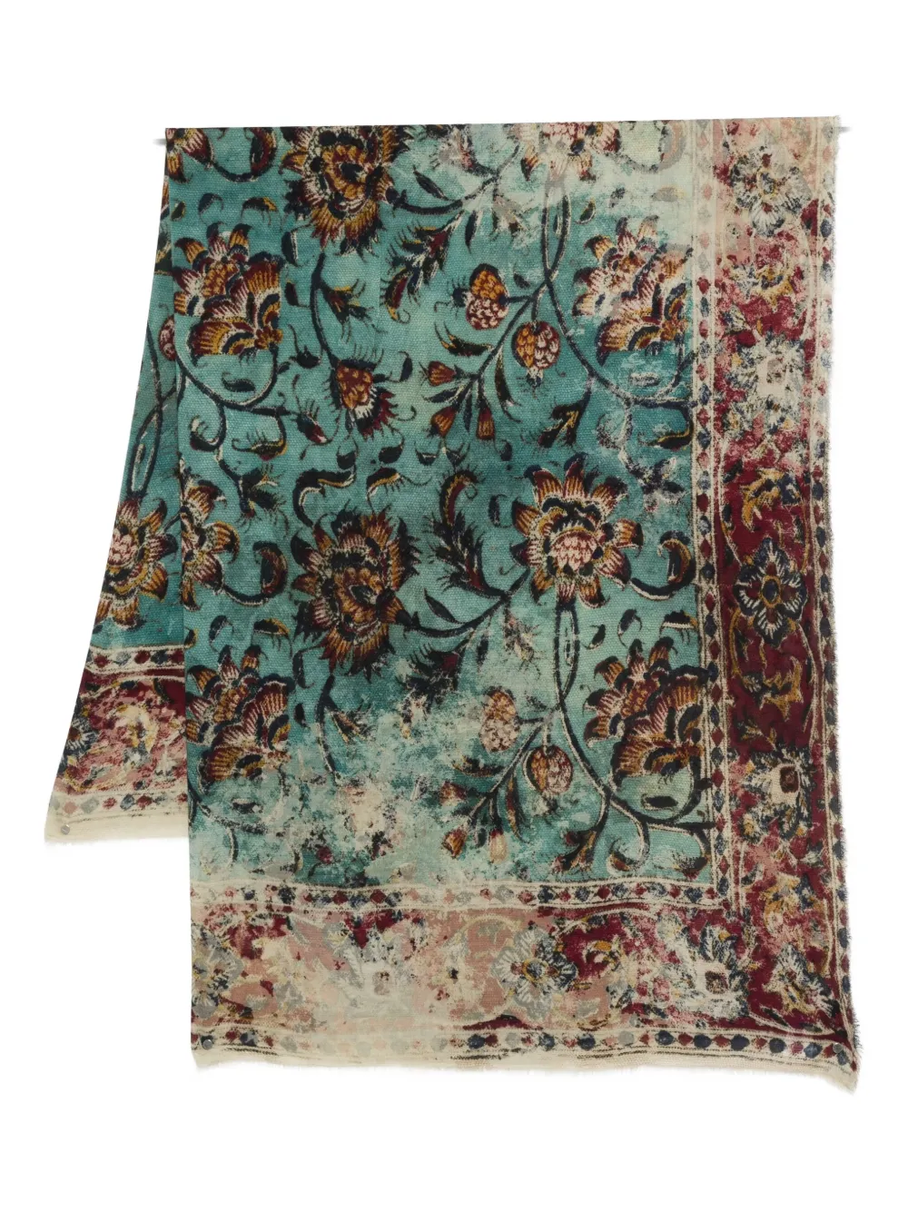 Faliero Sarti Floral-patterned Silk Scarf In Multi