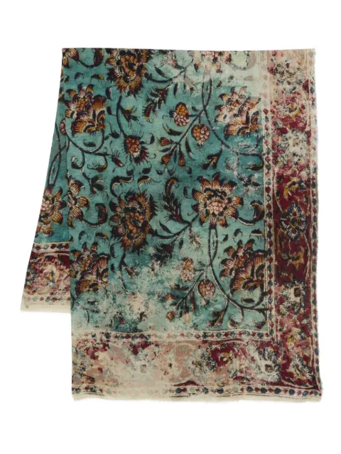 Faliero Sarti floral-patterned silk scarf